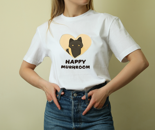 "Happy Murhroom Cat Tee"