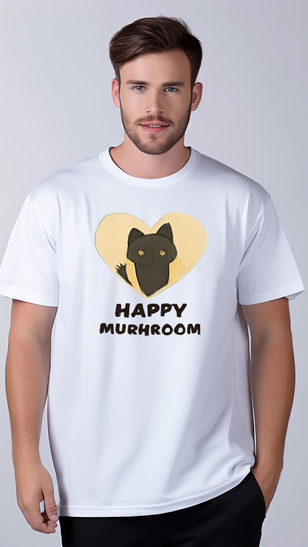 "Happy Murhroom Cat Tee"